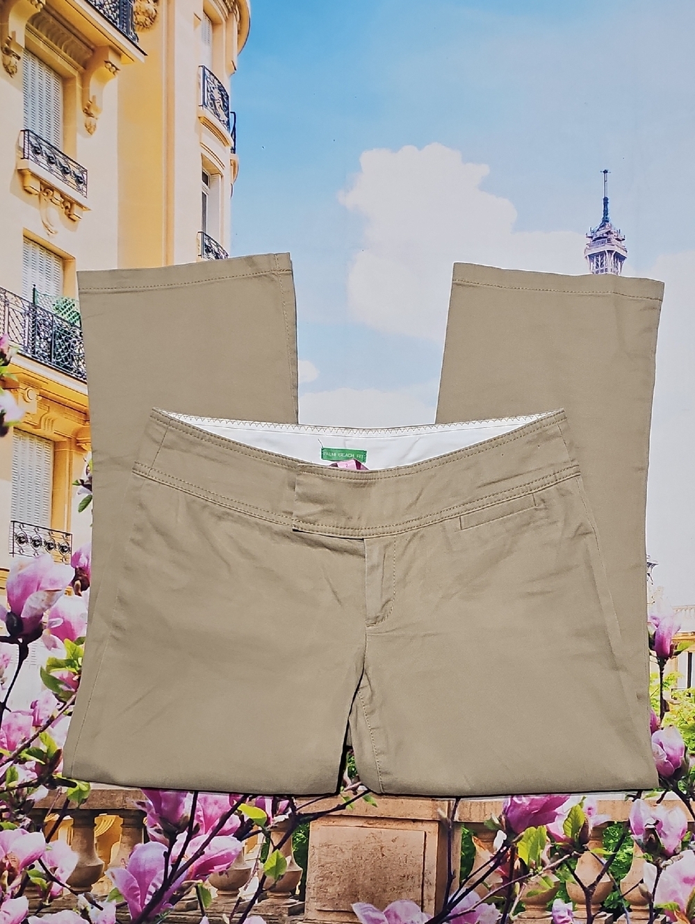 Lilly Pulitzer Tan‎ Chino Cropped Pants Palm Beach Fit Size 2